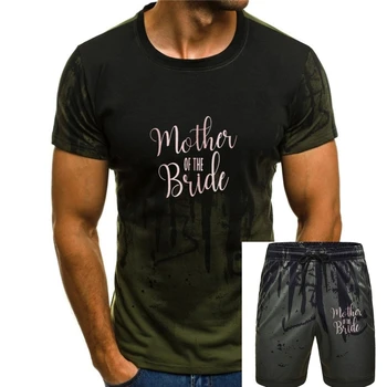 Подарочная футболка для матери невесты на свадебную вечеринку, хлопковые мужские футболки, футболки в простом стиле, модная горячая распродажа