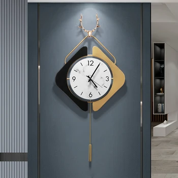 Простые настенные часы в скандинавском стиле, Современный дизайн, Бесшумный Металл, Креативная мода, Настенные часы для гостиной, Роскошный Декор для дома