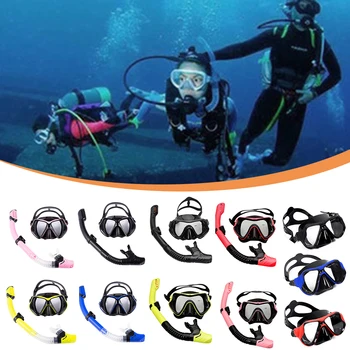 Профессиональная маска для подводного плавания с трубкой, Очки для подводного плавания, Набор трубок для подводного плавания, Маска для подводного плавания для взрослых, унисекс, Маска для подводного плавания