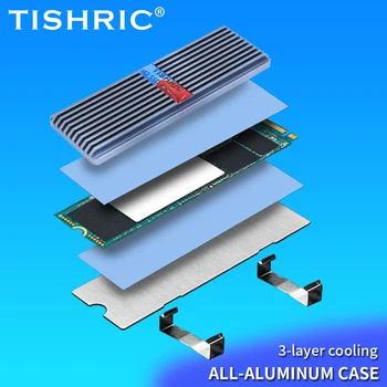 Радиатор Твердотельного Накопителя TISHRIC M.2 Радиатор M.2 Алюминиевые Охлаждающие Термопласты Cooler Vest Для NVME NGFF M.2 2280 SSD Cooler Pad