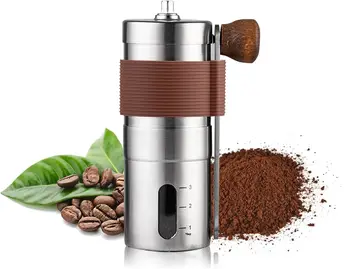 Ручная кофемолка из нержавеющей стали, ручная кофеварка, портативные маленькие принадлежности для приготовления кофе для кухни