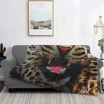 Самое Продаваемое Домашнее Фланелевое Одеяло для комнаты Пантера Леопард Большая Кошка Кошка Тигр Кугуар Лев Рысь
