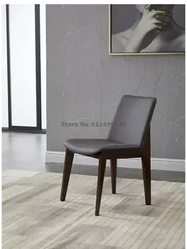 Скандинавский дизайнерский обеденный стул, современный минималистичный стул из массива дерева, легкий роскошный стул со спинкой для отдыха высокого класса