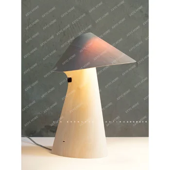 Современная деревянная вертикальная лампа Прикроватная тумбочка для спальни Гостиная Простая индивидуальность Креативный торшер