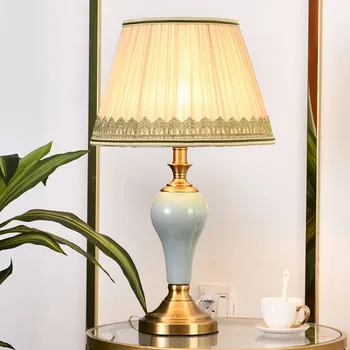 Современная керамическая настольная лампа TEMAR LED Европейская креативная роскошная модная настольная лампа для дома, гостиной, кабинета, спальни