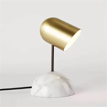 Современная мраморная настольная лампа, простая креативная настольная лампа, светодиодная подсветка для кабинета, гостиной отеля, декоративное освещение
