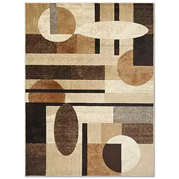 Современный геометрический коврик Jasmine, коричневый/бежевый, 39 