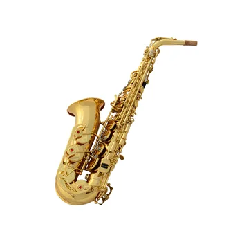 Старший профессиональный альт Ми-бемоль электрофоретический золотой цельный большой защитный саксофон