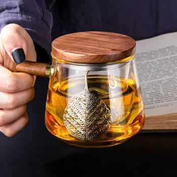 Термостойкая офисная стеклянная чашка для фруктового чая, заварочная кружка с открытым пламенем, подогреваемая чашка для молока и цветочного чая.
