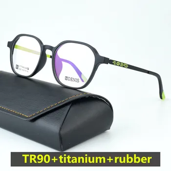 Титановые оправы для очков, ультралегкие квадратные очки, женские очки TR90, Модная оправа для очков по рецепту, мужские очки 5080