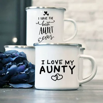 У меня самая лучшая тетя на свете кофейная кружка, я люблю тетушкины кружки, семейный подарок, подарки на день матери для тети невестки.