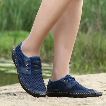 Удобная летняя женская обувь 2023 года, удобные кроссовки, повседневная обувь из дышащей сетки, женские уличные нескользящие мокасины для ходьбы