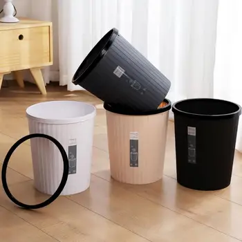 Удобное мусорное ведро без крышки Для хранения мусора, Вместительное бытовое мусорное ведро для уборки в помещении и на улице, Мусорное ведро для мусора