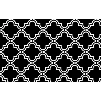 Черно-белый клетчатый декоративный ковер с геометрическими линиями спальня гостиная ванная комната балкон ресторан кухня коврик для пола ковры