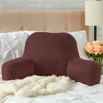 Шоколадно-коричневая хлопковая подушка-утка для отдыха на кровати